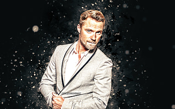 Ronan Keating, , irish singer, music stars, white neon lights, irish celebrity, Ronan Patrick John Keating, Boyzone, Ronan Keating HD wallpaper