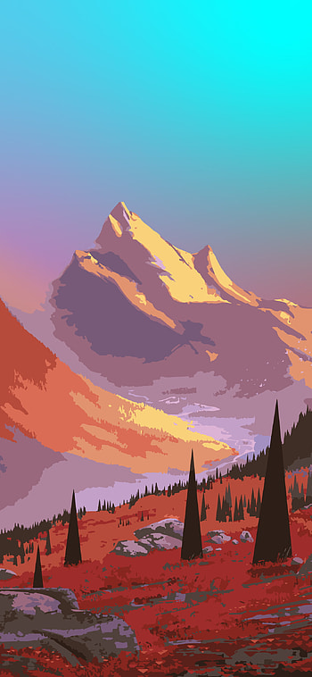 - Beautiful landscape mountain. mountains, Landscape , Scenic, Cartoon Mountains HD phone wallpaper