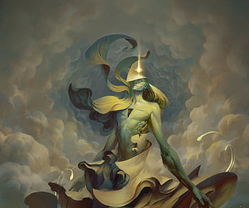 Hod, Bathed in Light, fantasy, gods HD wallpaper