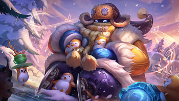 Bard Snow Day Golden Chroma Skin LoL Splash Art PC, Video Game, League Of Legends, Bard (League Of Legends) HD wallpaper