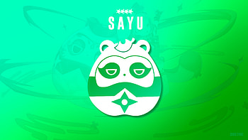 Sayu Logo Green Background Genshin Impact HD wallpaper