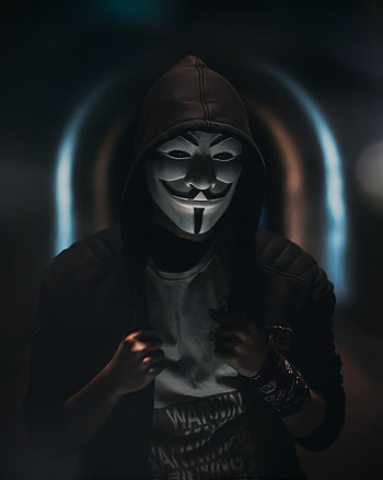 Mask, Dark, Miscellanea, Miscellaneous, Human, Person, Anonymous, Hood HD phone wallpaper