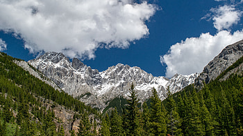 Nature, Trees, Mountains, Clouds, Vertex, Tops, Mountain Range HD wallpaper