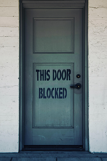 Building, Words, Text, Door, Closed, It's Locked HD phone wallpaper