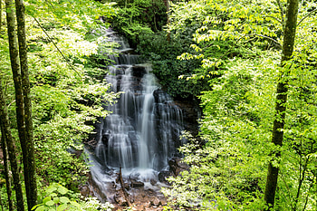 Soco Waterfall, North Carolina, waterfall, nature, forest, usa HD wallpaper