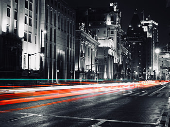 Cities, Night, Shine, Light, Asphalt, Long Exposure, Illumination, Backlight, Street HD wallpaper