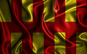 Northumberland flag, , silk wavy flags, english counties, Flag of Northumberland, fabric flags, 3D art, Northumberland, Europe, Counties of England, Northumberland 3D flag, England HD wallpaper
