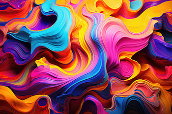 Abstract Pattern, glow, particle, neon, lines, rainbow, Abstract, pattern HD wallpaper