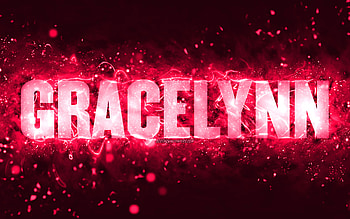 Happy Birtay Gracelynn, , pink neon lights, Gracelynn name, creative, Gracelynn Happy Birtay, Gracelynn Birtay, popular american female names, with Gracelynn name, Gracelynn HD wallpaper