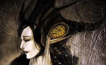 Fantasy, Web, Sadness, Girl, Profile, Sorrow HD wallpaper