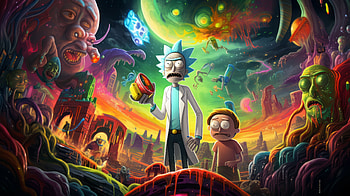 Rick and Morty - Intergalactic Adventures, Morty Smith, Rick Sanchez, TV Show, Rick and Morty HD wallpaper