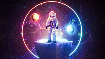 A different space, astronaut HD wallpaper