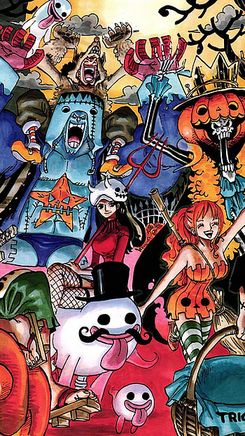 Halloween one piece, anime HD phone wallpaper