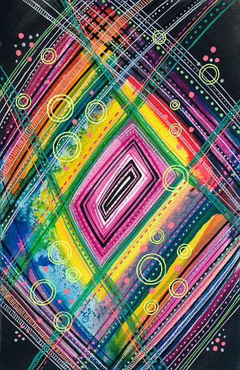 Abstract, Patterns, Circles, Multicolored, Motley, Lines, Paints, Watercolor HD phone wallpaper