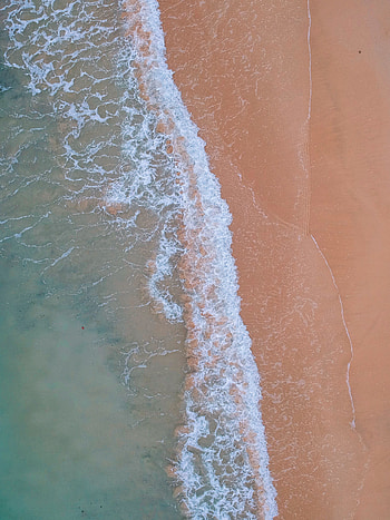Nature, Water, Sand, View From Above, Ocean, Foam HD phone wallpaper