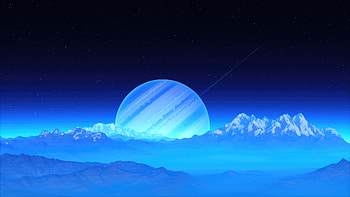 A Moon With A Scenic View Of Its Ringed Planet , planet, artist, artwork, digital-art, deviantart HD wallpaper