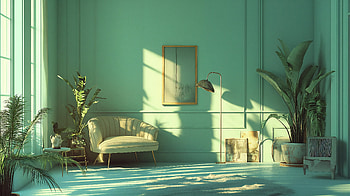 Mint Green Interior Bliss - Ultra, room, interior, mint green, interior design, home decor HD wallpaper