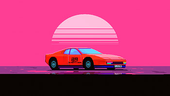 Sports Car 8 Bit Art, cars, 8-bit, retrowave, synthwave, artist, artwork, digital-art HD wallpaper