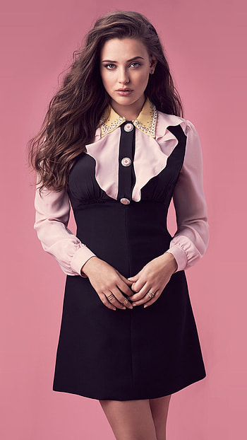 Katherine Langford, lip, hollywood actress HD phone wallpaper