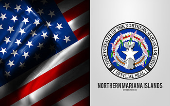 Seal of Northern Mariana Islands, USA Flag, Northern Mariana Islands emblem, Northern Mariana Islands coat of arms, Northern Mariana Islands badge, American flag, Northern Mariana Islands, USA HD wallpaper