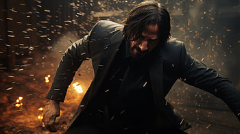 John Wick - Intense Action Scene with Keanu Reeves, Keanu Reeves, movie, John Wick HD wallpaper