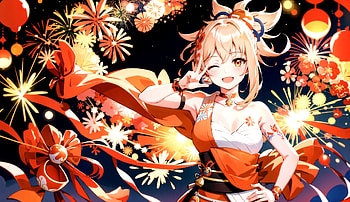Yoimiya, Yoimiya (Genshin Impact), video game, Genshin Impact HD wallpaper