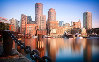 Massachusetts, Boston, International place, Sunset, Skyscrapers HD wallpaper