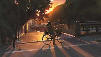 Evening Cycle Ride , cycle, artist, artwork, digital-art, artstation HD wallpaper