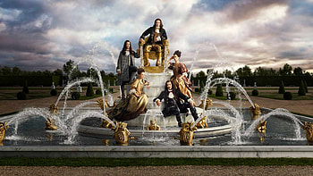 Versailles (2015), fountain, tv series, man, actor, versailles, people, water HD wallpaper
