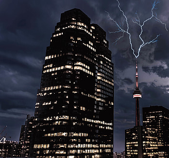 Cities, Lightning, Building, Lights, Night City HD wallpaper