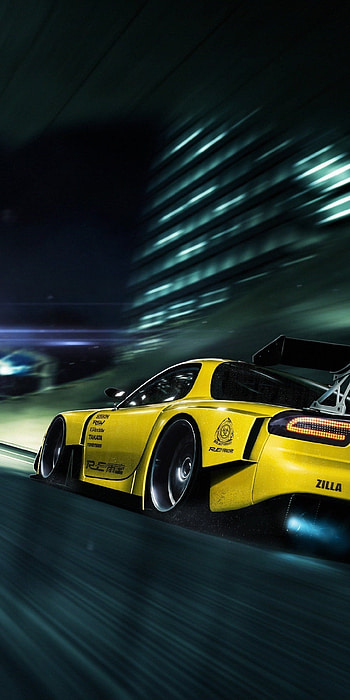 Mazda RX, Race car artwork, Honor 7x, Honor 9 Lite HD phone wallpaper