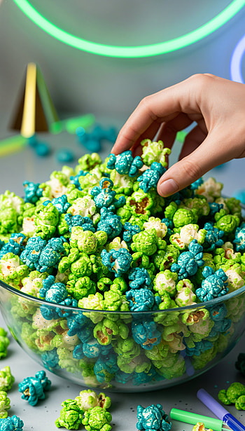 Neon Popcorn Fiesta — , bowl HD phone wallpaper