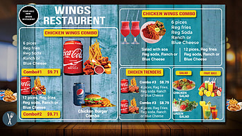 Restaurant menu, Food menu, Digital menu screen HD wallpaper