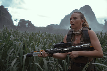: Scarlett Johansson in Jurassic World Rebirth Movie Scene, movie, Jurassic World Rebirth, Scarlett Johansson HD wallpaper