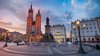 Krakow Main Square, Poland HD wallpaper