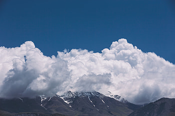Nature, Sky, Mountains, Clouds, Vertex, Top HD wallpaper