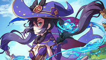 Mona, Genshin Impact HD wallpaper