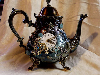 Steampunk Teapot, Abstract, Clock, Steampuk, Fantasy, Teapot HD wallpaper