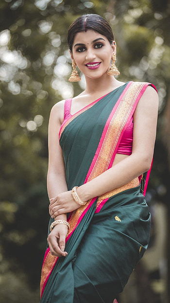 Yasika anand, model, saree lover HD phone wallpaper