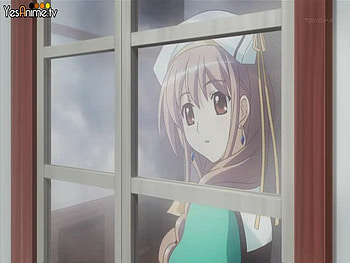 looking throuh the windo, other, cute, girls, anime HD wallpaper