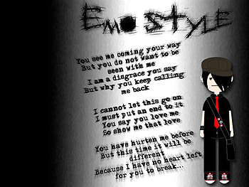 EMO STYLE!, abstract, 3d, fantasy, entertainment, love, other, cool, red heart HD wallpaper