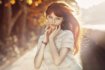 *, REDHEAD, WOMAN, SUN, HAIR HD wallpaper