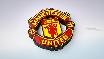 Manchester United 3D Logo, manchester-united, mc, football, soccer, sports HD wallpaper