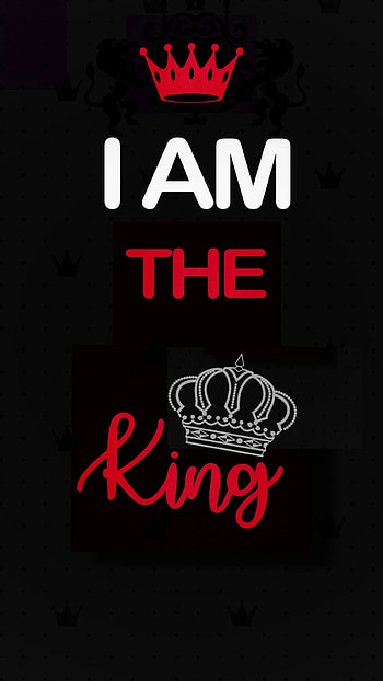 I'm the King., red, White, king, black, crown HD phone wallpaper
