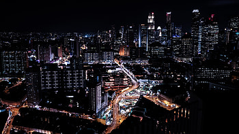 Cities, Night, Night City, Skyscrapers, Singapore HD wallpaper