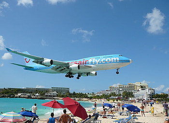 Maho Beach, abstract, graphy HD wallpaper