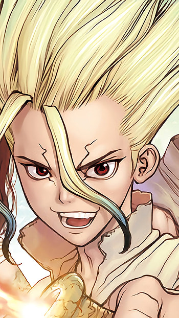 Dr.STONE Anime, Engaging storyline, Scientific discoveries, Post-apocalyptic adventure HD phone wallpaper