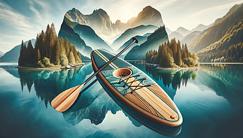 Paddle Board Serenity in Mountain Lake -, paddle board, mountain, lake, water HD wallpaper
