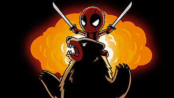 Badass Deadpool, deadpool, superheroes, artist, artwork, digital-art HD wallpaper