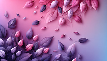 Falling Leaves - Autumn Ambiance Background, falling leaves, leaf, nature, gradient, pink HD wallpaper